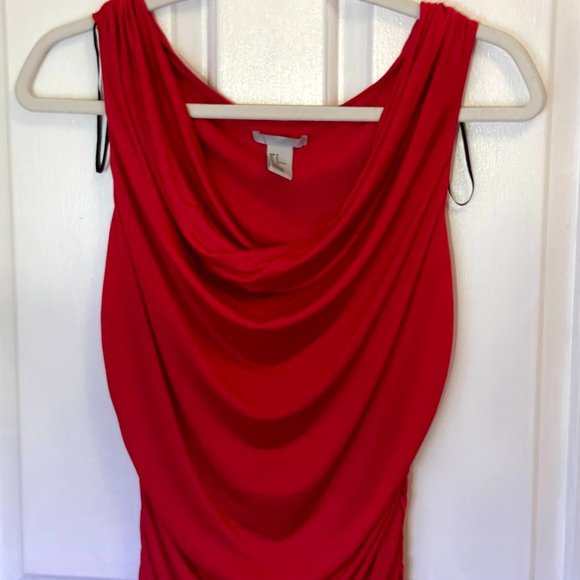 Draped Red H&M Top - M - Picture 1 of 4